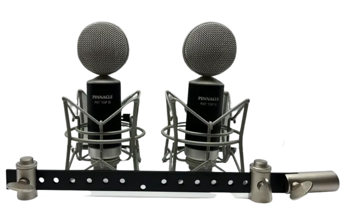 New Pinnacle Microphones Fat Top II Active Passive | Stereo Pair | Ribbon Microphone | Black | Free XLR Cable