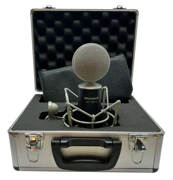 New Pinnacle Microphones Fat Top II w/ Lundahl Deluxe | Ribbon Microphone | Black | Free XLR Cable