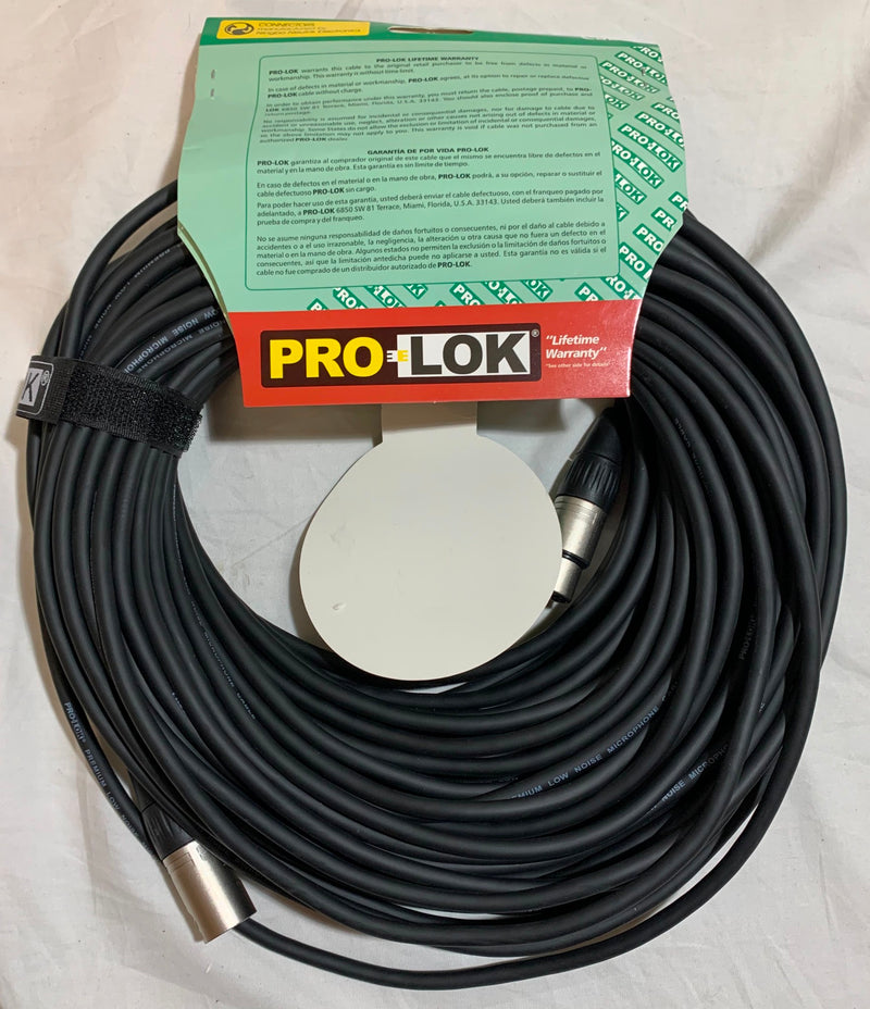 New Pro-Lok PCM-100X-NK-BK | 100-Foot Microphone Cable | XLRF to XLRM