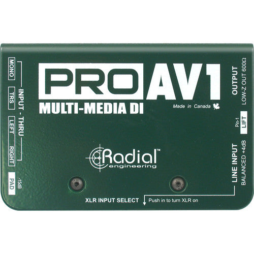 New Radial Engineering ProAV1 - Audio/Video Passive DI Direct Box