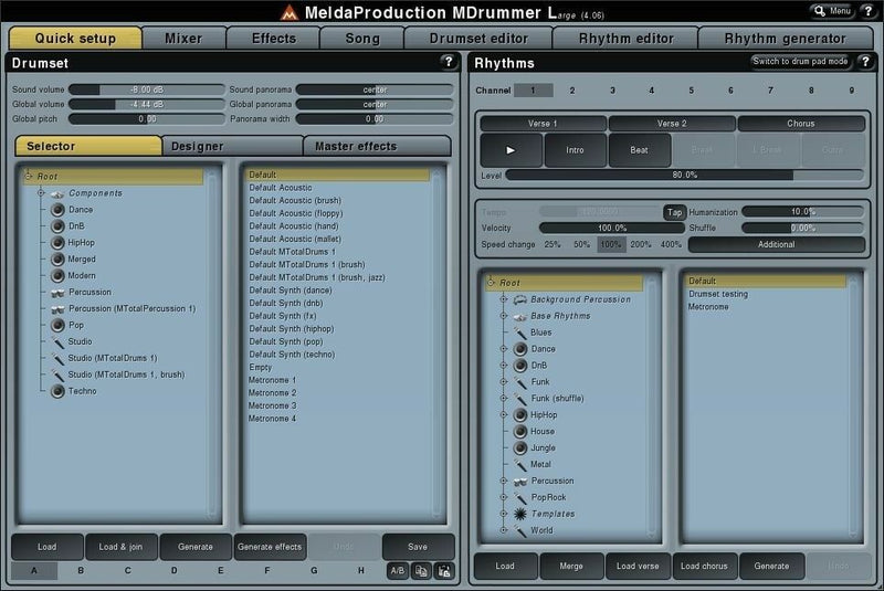 New Melda  Production MDrummer Large - Drum Machine and Virtual Drummer Software - (Download/Activation Card)