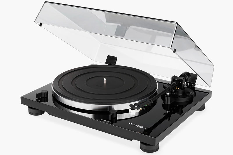 New THORENS TD 201 MANUAL TURNTABLE BELT DRIVE Integrated connection terminal with switchable MM phono amplifier and RCA sockets
