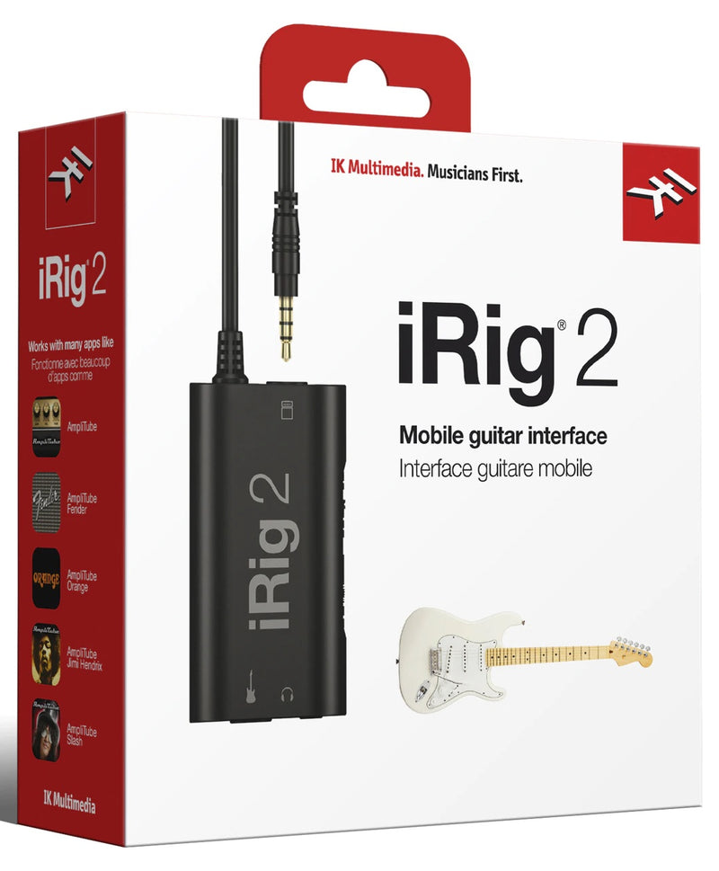 New IK Multimedia iRig 2 Guitar Interface for iOS and Mac