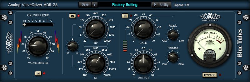 New Nomad Factory Blue Tubes Valve Driver ADR2S Plugin Software - AAX/VST/Mac/PC (Download/Activation)