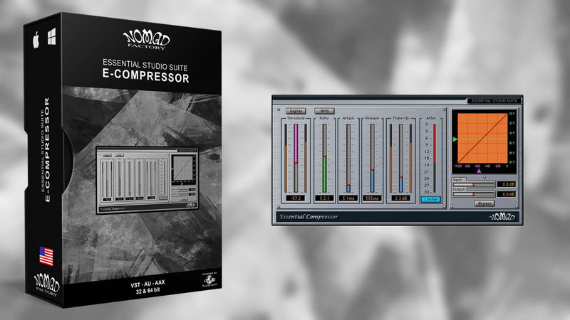 New Nomad Factory E-Compressor Software - AAX/VST/Mac/PC (Download/Activation)
