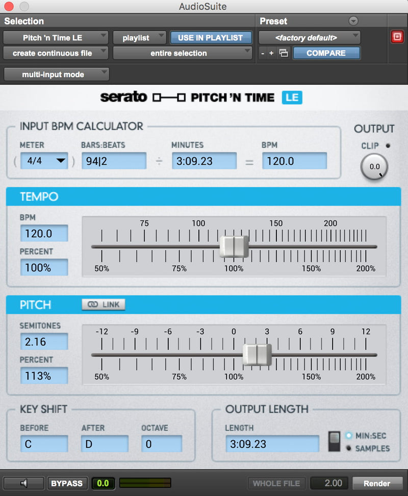 New Serato Pitch n' Time LE - Time-Stretching & Pitch Shifting - AU/VST - Download/Activation Card
