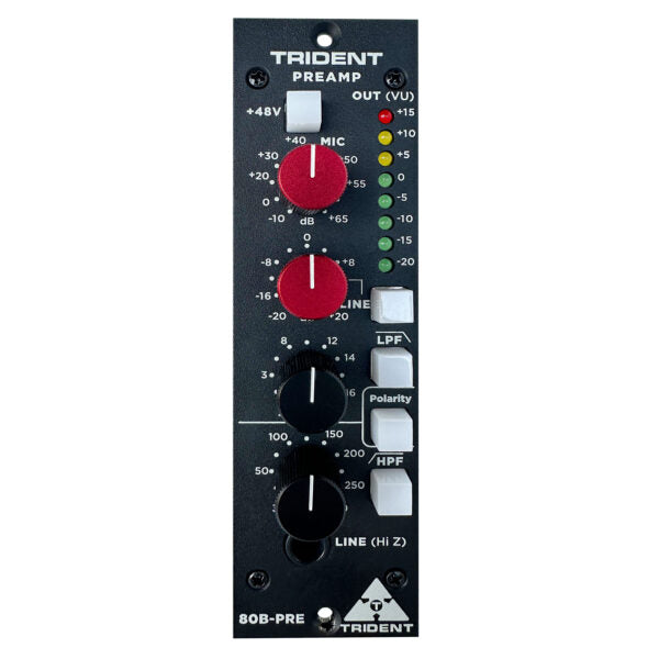 New Trident Audio 80B-500Pre | Microphone Preamp | 500-Series Module (80B-500pre)