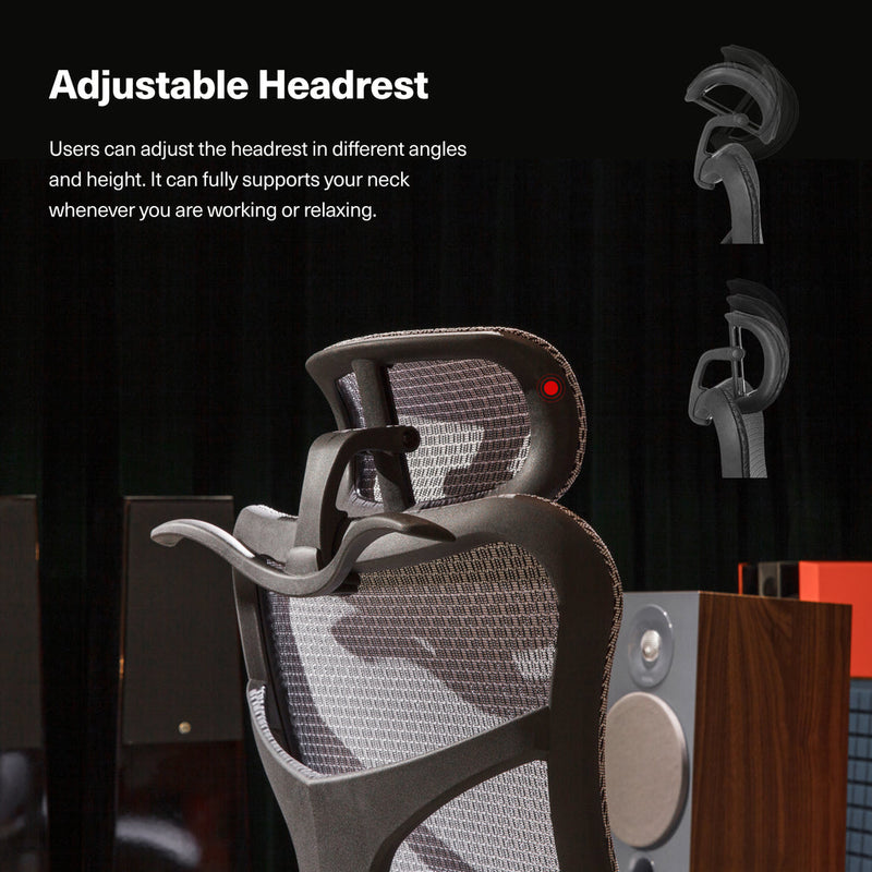 New Wavebone Studio Furniture Viking with Headrest | Desk Chair | Black