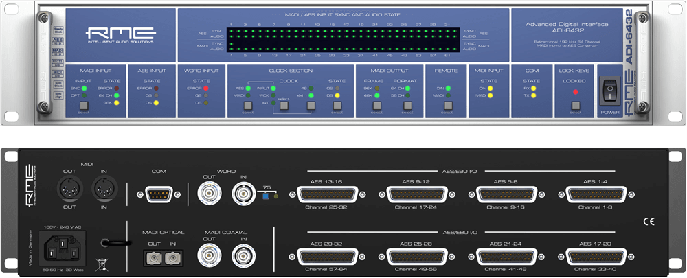 New RME ADI 6432R | Bidirectional 64-Channel MADI/AES Format Converter