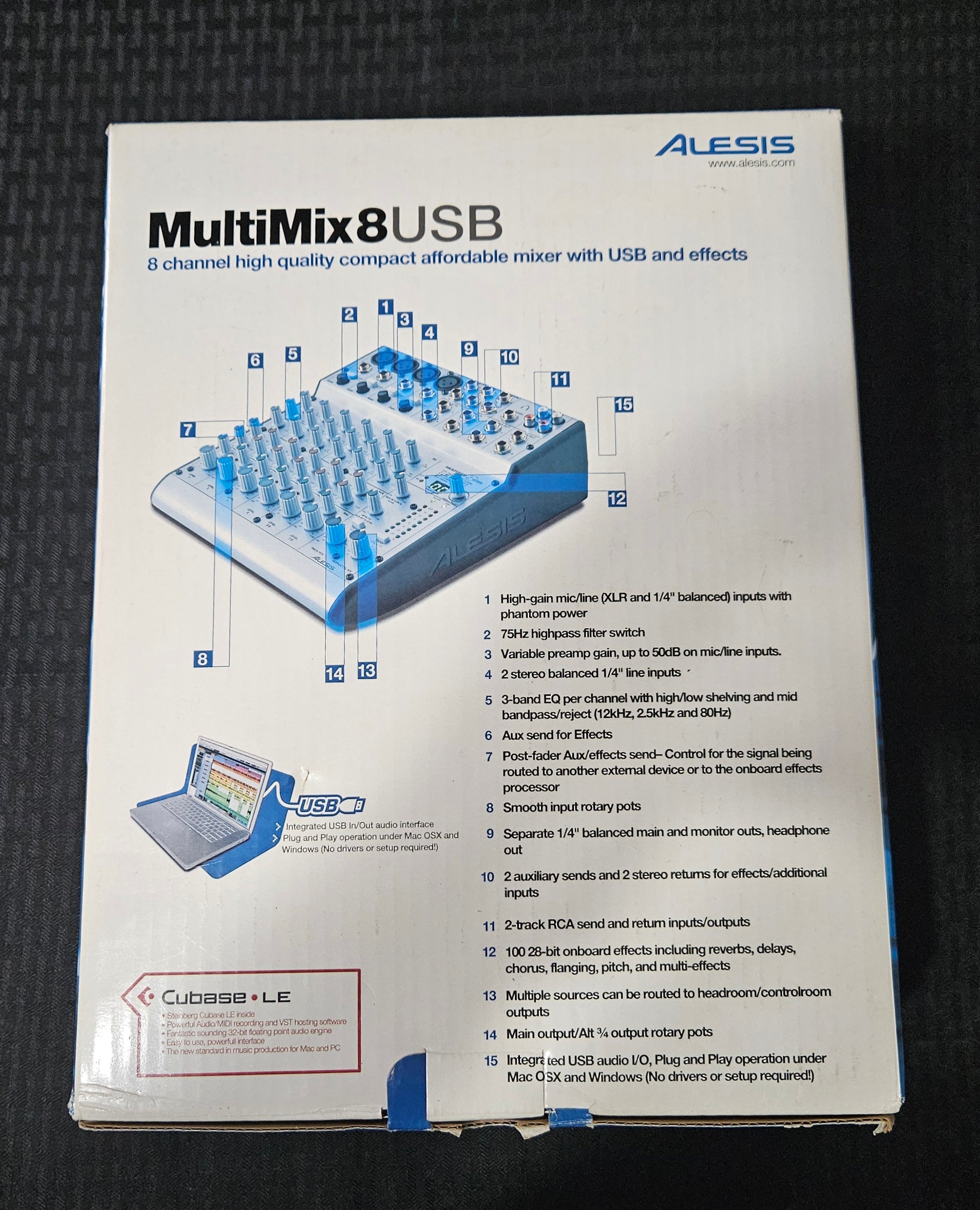 ALESIS MULTIMIX8 USB MIXER - Previously Owned - (AW CONSIGN)