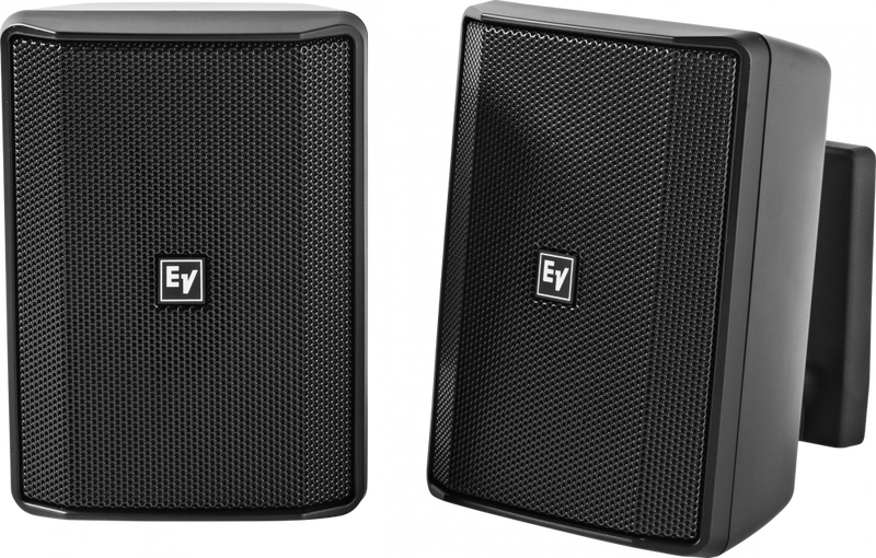 New Electro-Voice EVID-S4.2TB Speaker 4" Cabinet 70/100V  | Two-way 4-inch Surface Mount Loudspeaker with Easy Wall-Mount System, Internal 15 W 70/100-Volt Line Transformer, Weather-Resistant IP54 (Black)