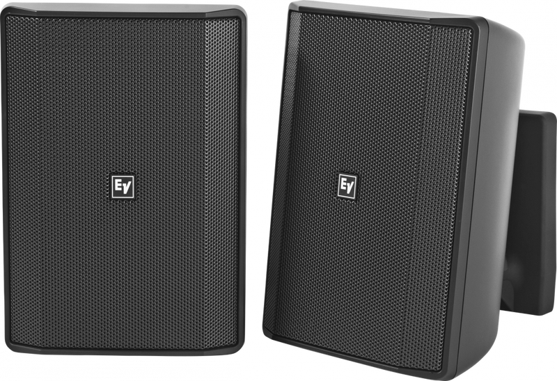 New Electro-Voice EVID-S5.2TB Speaker 5" Cabinet 70/100V  | Two-way 5-inch Surface Mount Loudspeaker with Easy Wall-Mount System, Internal 30 W 70/100-Volt Line Transformer with 8 Ohm Bypass, Weather-Resistant IP54 (Black)