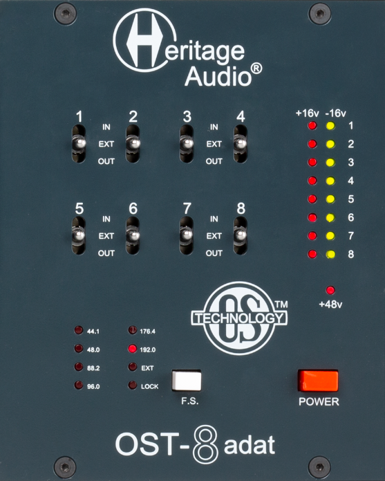 New Heritage Audio OST8 ADAT | 8-slot 500-Series Rack w/ ADAT