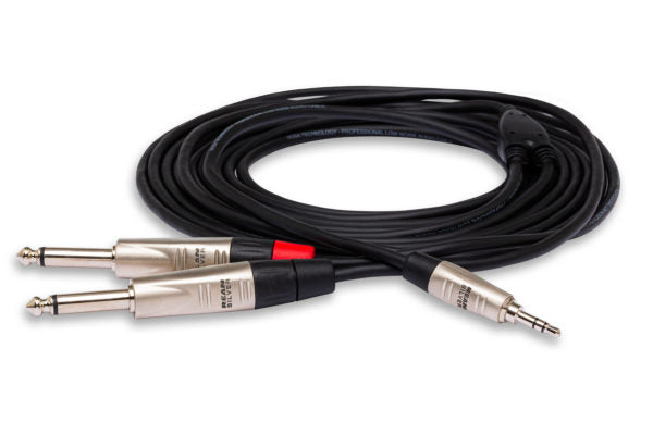 New Hosa HMP-010Y | Stereo 3.5mm TRS to 1/4" TS  | Stereo Aux Cable | 10 ft