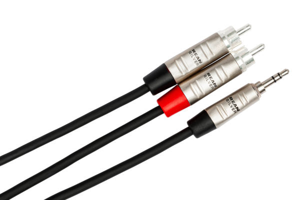 New Hosa HMR-010Y | Stereo 3.5mm TRS to RCA | Stereo Aux Cable | 10 ft