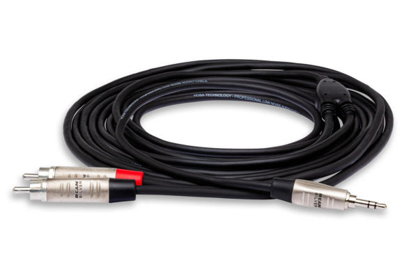 New Hosa HMR-010Y | Stereo 3.5mm TRS to RCA | Stereo Aux Cable | 10 ft