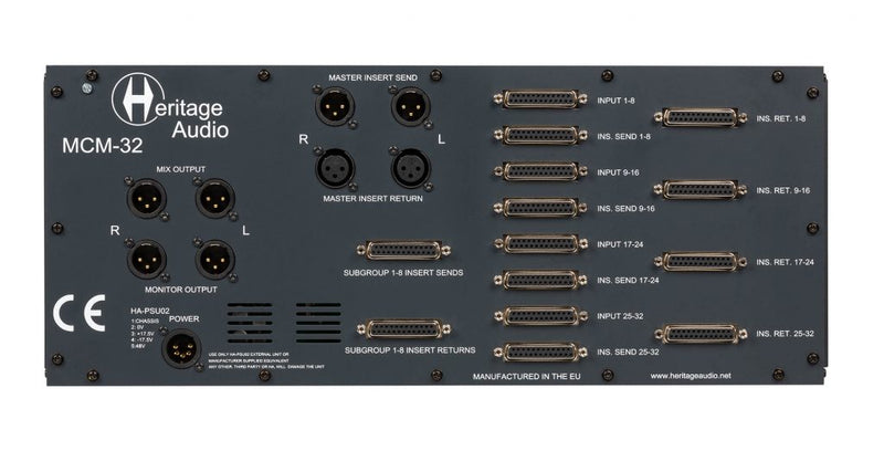 New Heritage Audio MCM-32 | Analog Summing Mixer
