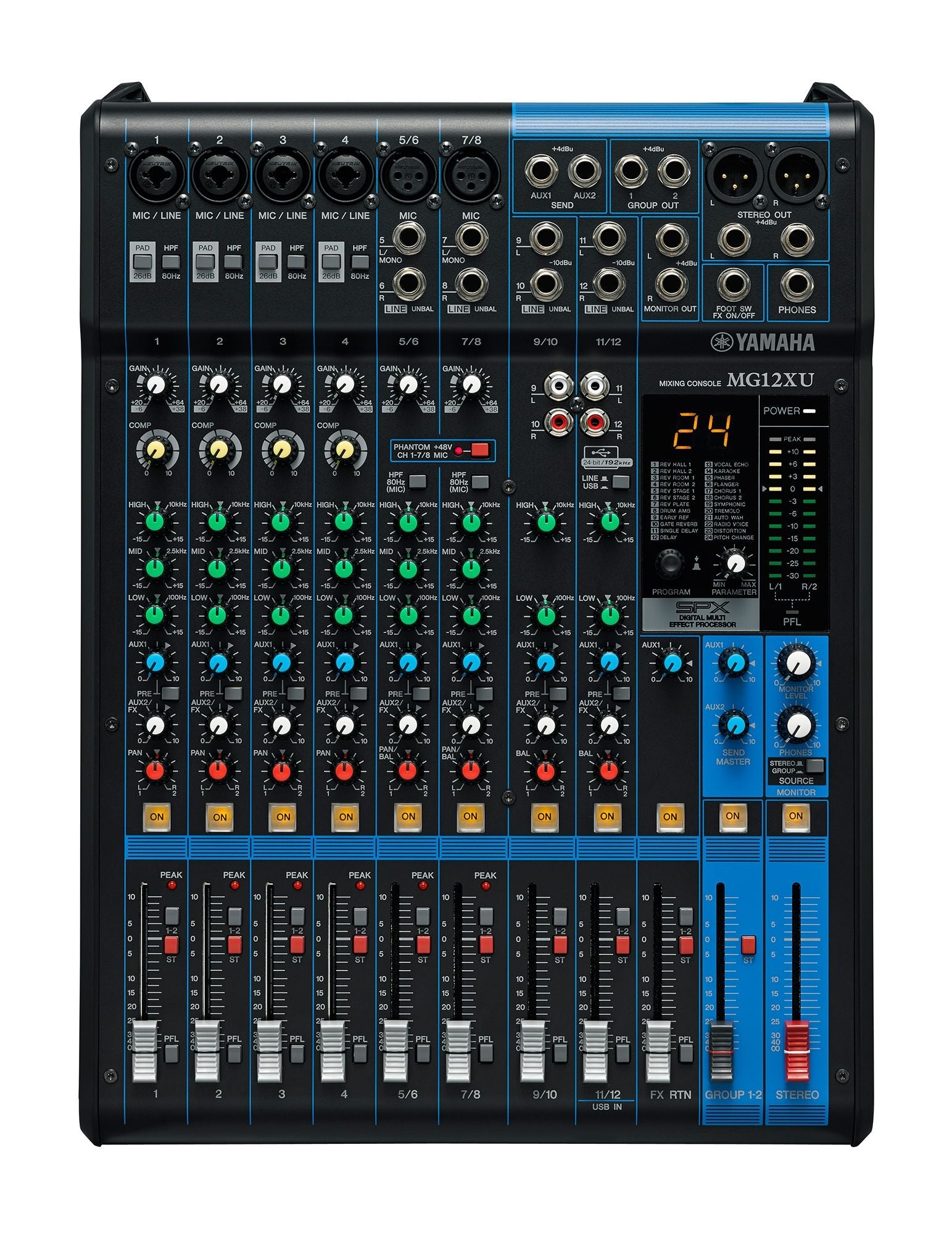 New Yamaha MG12XU - 12-Input, 4-Bus Mixer with Effects and USB