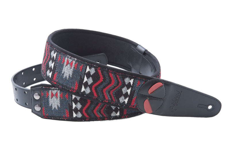New Right On! Straps - Steady Mojo Azteca Black | Guitar/Bass Strap | Extends up to 57"
