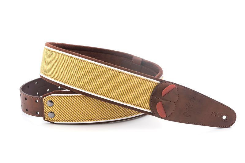 New Right On! Straps - Steady Mojo Tweed Brown | Guitar/Bass Strap | Extends up to 59"
