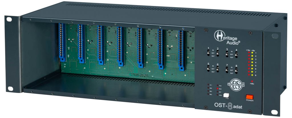 New Heritage Audio OST8 ADAT | 8-slot 500-Series Rack w/ ADAT