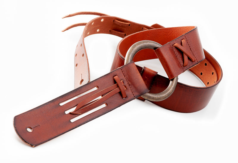 New Right On! Straps - Legend DA | Brown | Guitar/Bass Strap | Extends up to 59"