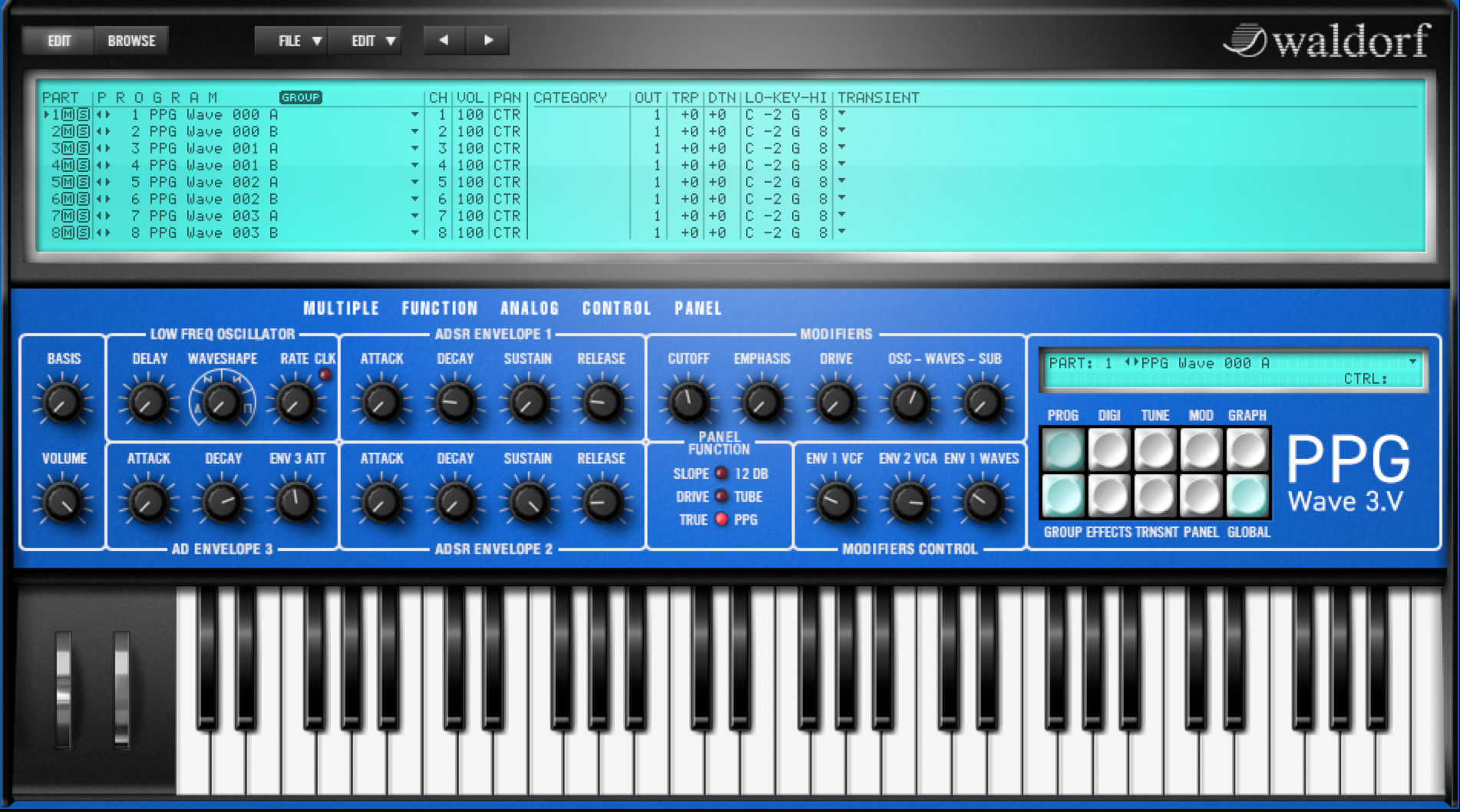 New Waldorf PPG WAVE 3 MAC/PC Software VST AU AAX Virtual Instrument