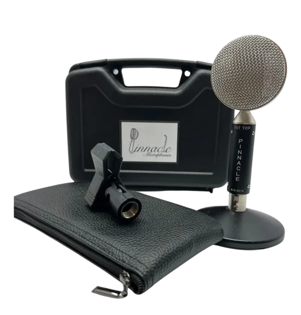 New Pinnacle Microphones Fat Top | Stereo Pair | Ribbon Microphone | Black
