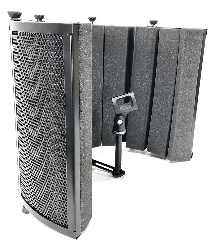 Pro-Lok Vox Booth - Portable Vocal Booth/Reflection Filter | Black - Full Warranty!