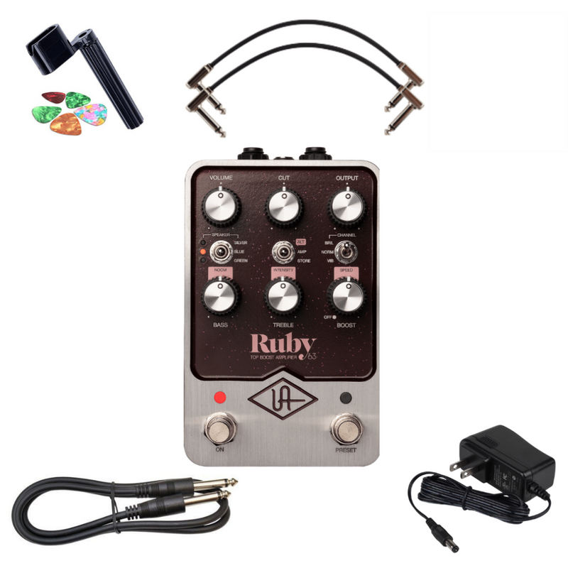 New Universal Audio Ruby '63 Top Boost Amplifier Pedal Stereo Amplifier Simulator Pedal