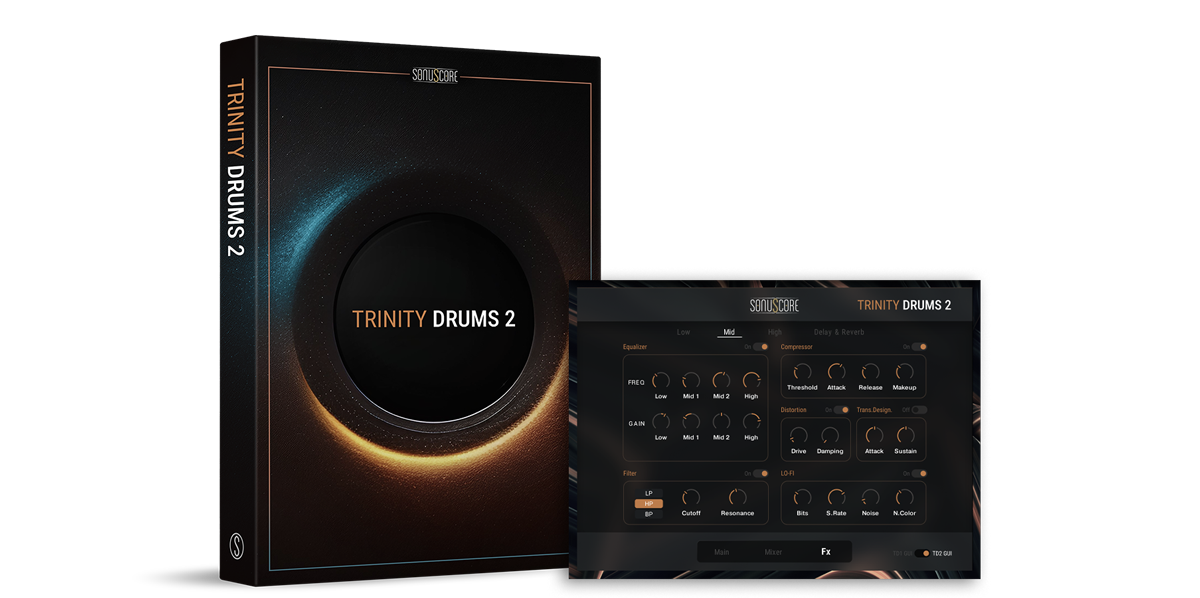 New Sonuscore Trinity Drums 2 (Requires NI Kontakt Full Version) Virtual Instrument - eDelivery