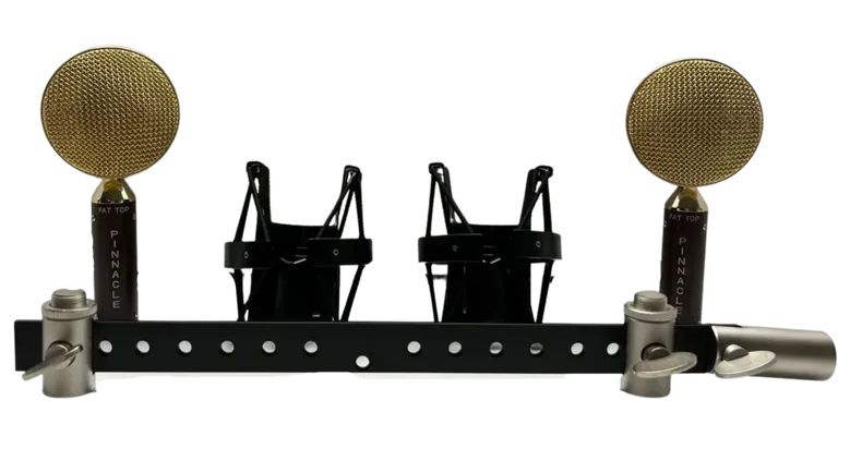 New Pinnacle Microphones Fat Top | Stereo Pair | Ribbon Microphone | Brown