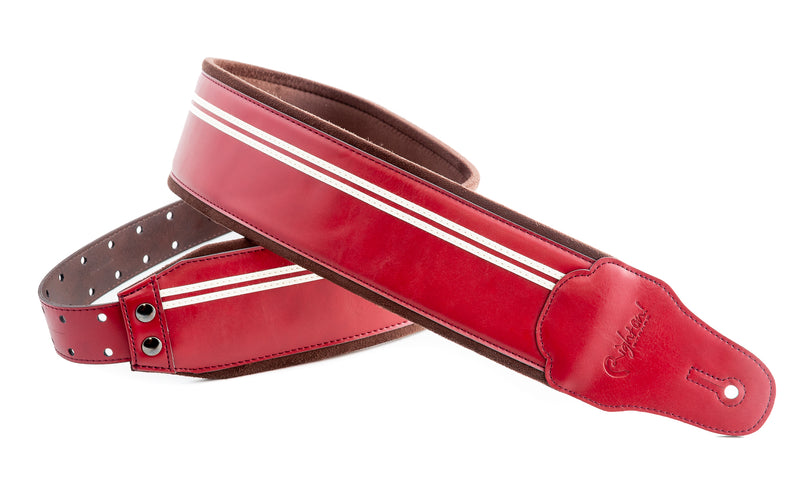 New Right On! Straps - Steady Mojo Race Red | Guitar/Bass Strap | Extends up to 59"