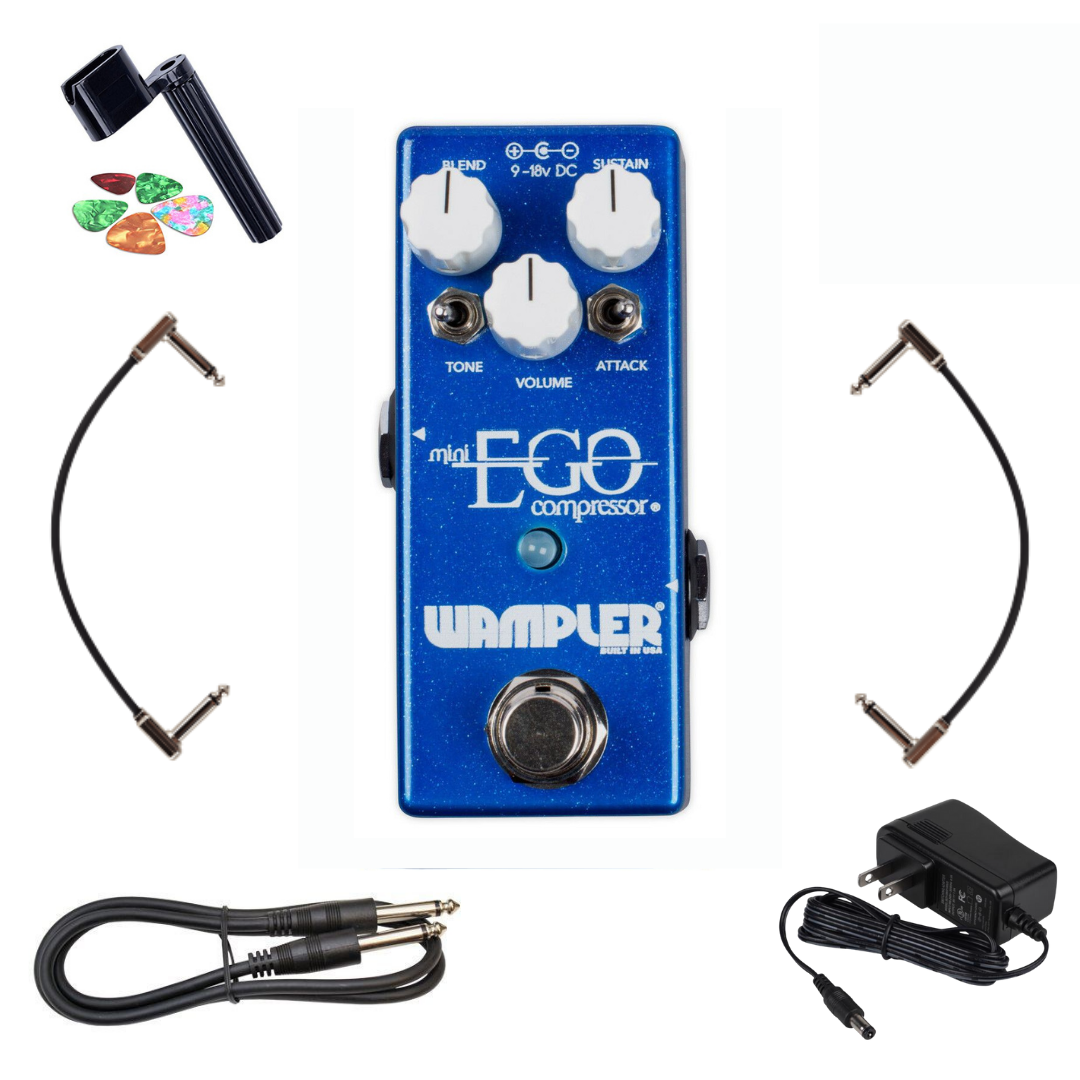 New Wampler Mini Ego Compressor | Guitar Effects Pedal | Bundle