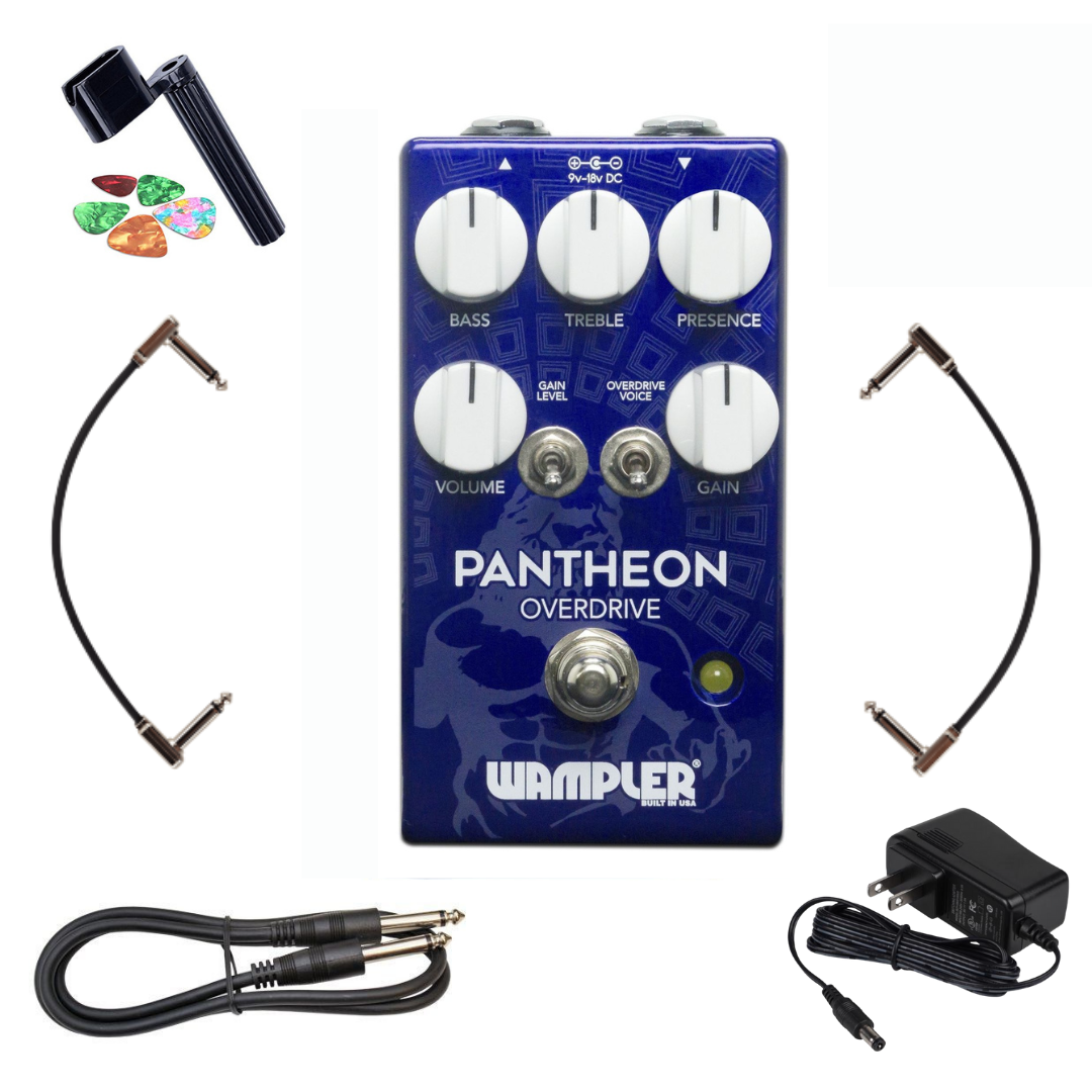 New Wampler Pantheon Overdrive | British Blues Distortion | Guitar Effects Pedal | Bundle - Brief description