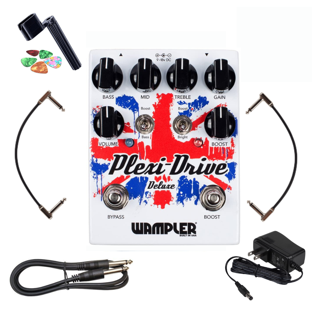 New Wampler PLEXI DRIVE DELUXE | Guitar Effects Pedal | Bundle