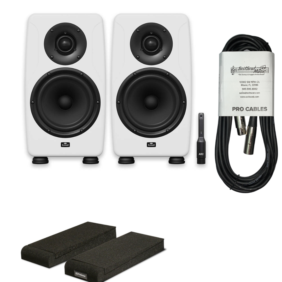 New IK Multimedia iLoud Precision 6 Monitors | Engineered to Perfection | Pair | White