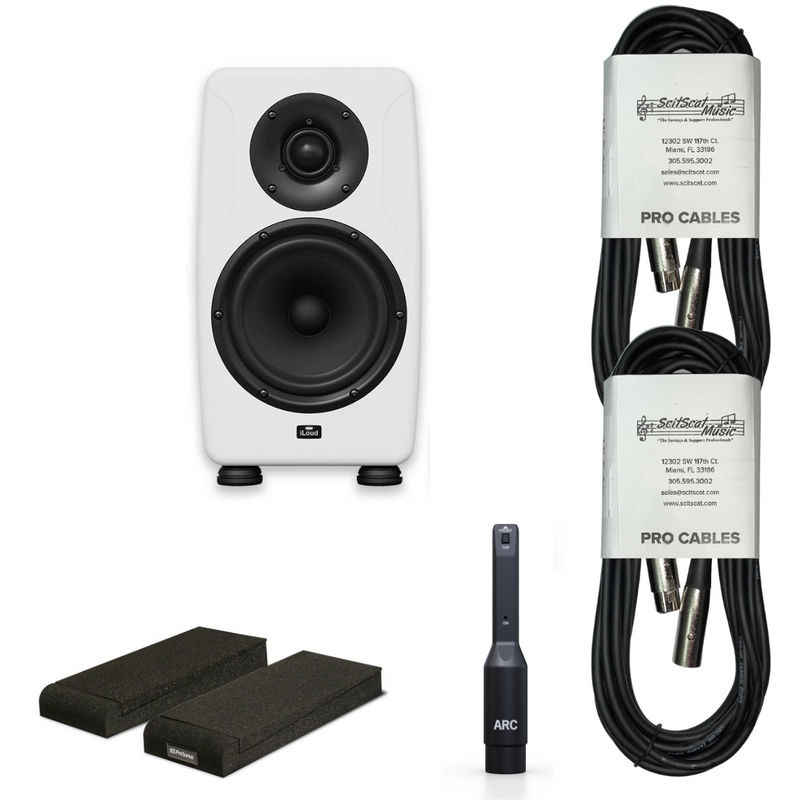 New IK Multimedia iLoud Precision 6 Monitor (1)  - Hand-Crafted Reference Monitor with Room Correction - White