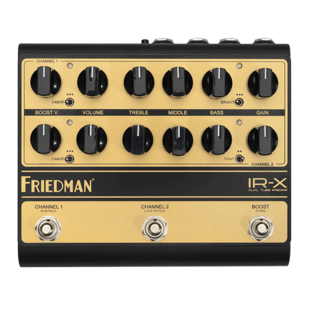 Friedman Amplification IR-X PEDAL | Dual Tube Preamp & DI – Simple All-Tube Direct Solution Guitar Compact Amplifier Gain Pedal | Full Warranty!!!