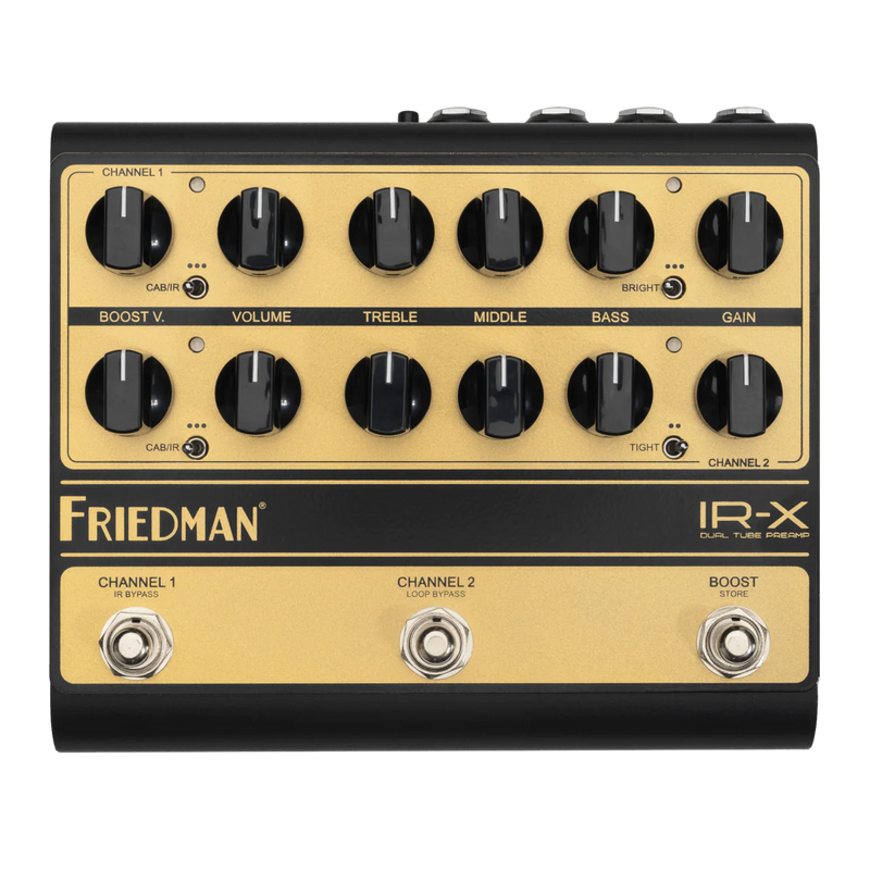 Friedman Amplification IR-X PEDAL | Dual Tube Preamp & DI – Simple All-Tube Direct Solution Guitar Compact Amplifier Gain Pedal | Full Warranty