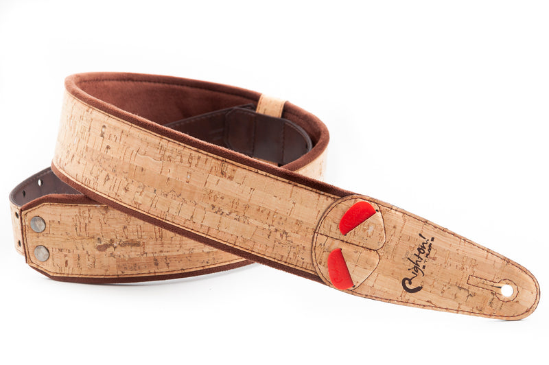 New Right On! Straps - Steady Mojo Cork Beige | Guitar/Bass Strap | Extends up to 59"
