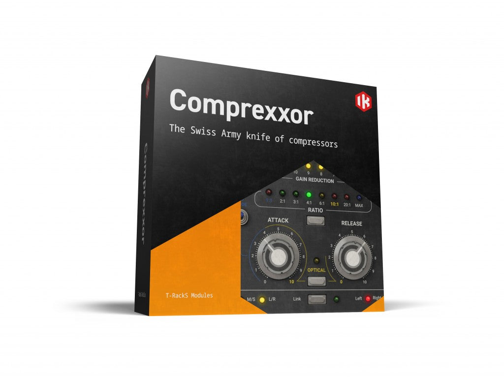 New IK Multimedia T-RackS Comprexxor | A Swiss-Army Knife Analog Modeled Compressor | Mac/PC | AU/AXX/VST | (Download/Activation Card)