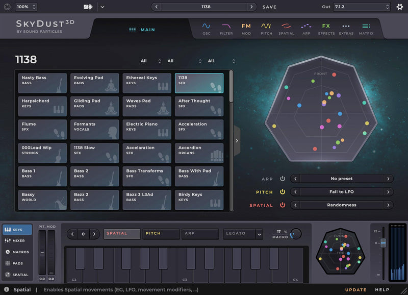 New Sound Particles - SkyDust 3D - Immersive Synth - Plugin AAX/AU/VST - Mac/Pc  - (Download/Activation)