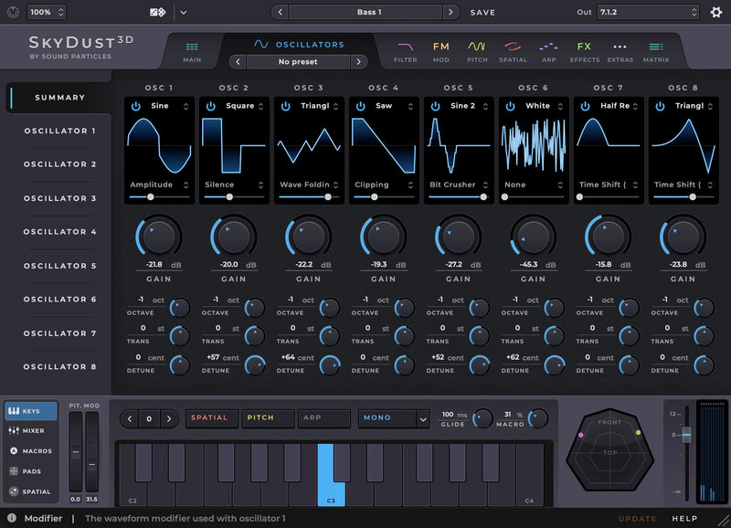 New Sound Particles - SkyDust Stereo & Binaural Synth - Plugin AAX/AU/VST - Mac/Pc  - (Download/Activation)