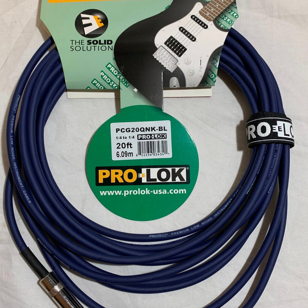 New Pro-Lok PCG20QNK-BL 20-Foot Instrument Cable | 1/4