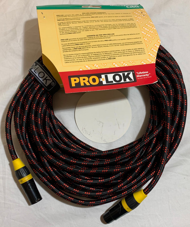 New Pro-Lok PCM-50-BRPL | 50-Foot Microphone Cable | XLRF to XLRM