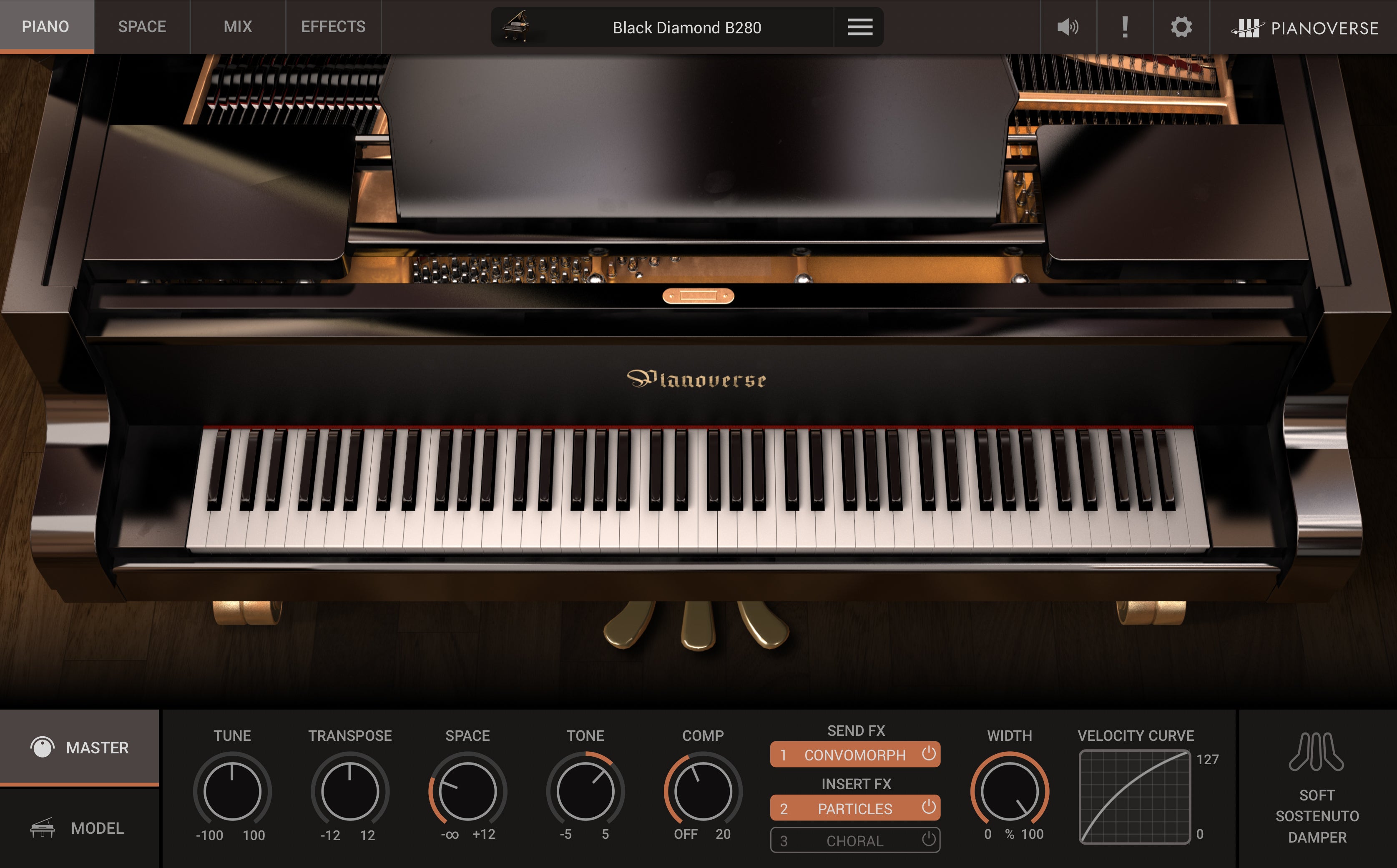 New Ik Mulitmedia Pianoverse Black Diamond B280 | PC/Mac | AU/AAX/VST | (Download/Activation Card)