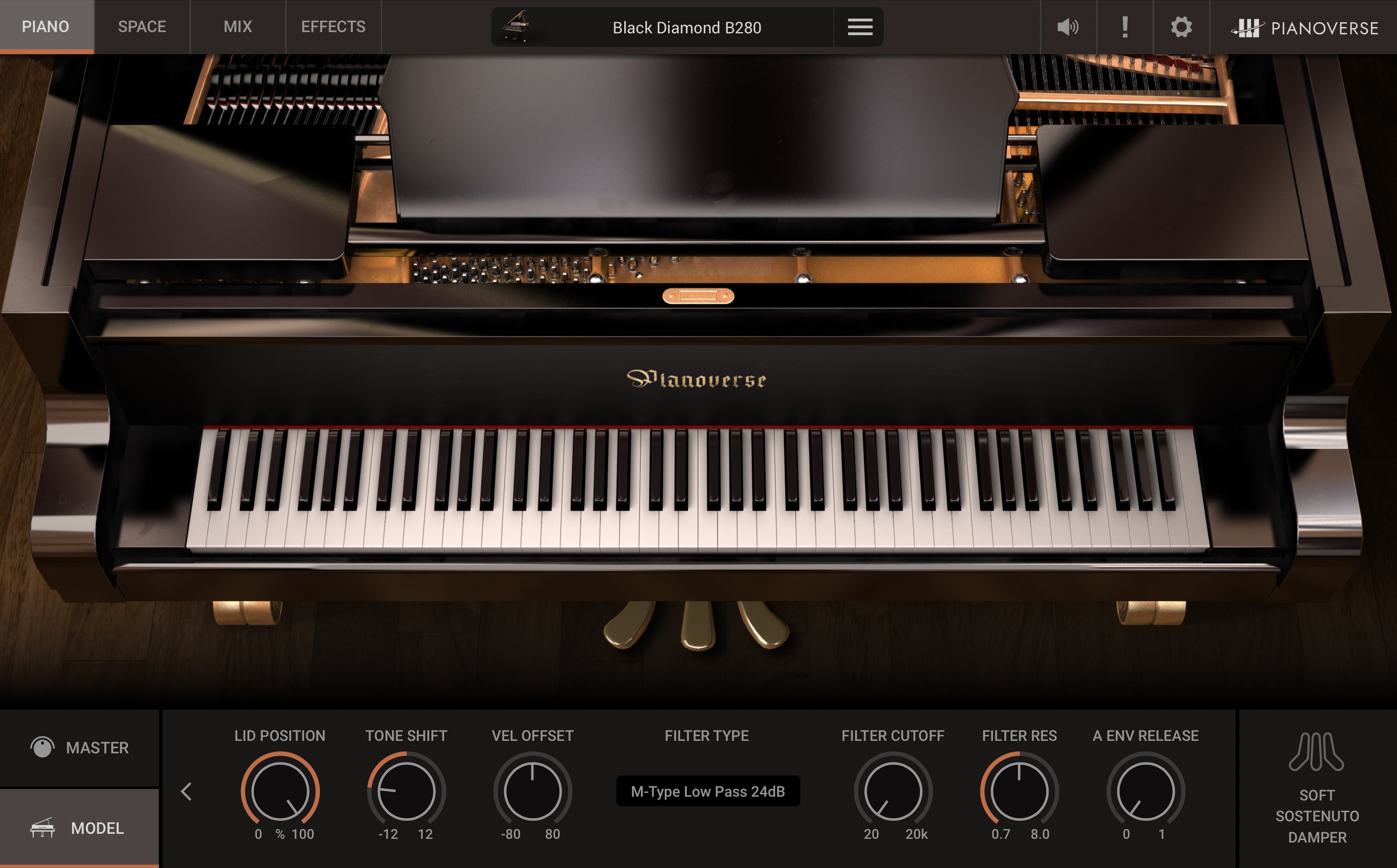 New Ik Mulitmedia Pianoverse Black Diamond B280 | PC/Mac | AU/AAX/VST | (Download/Activation Card)