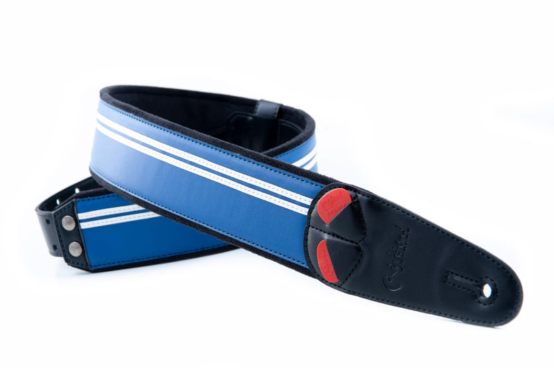 New Right On! Straps - Steady Mojo Race Blue | Guitar/Bass Strap | Extends up to 59"