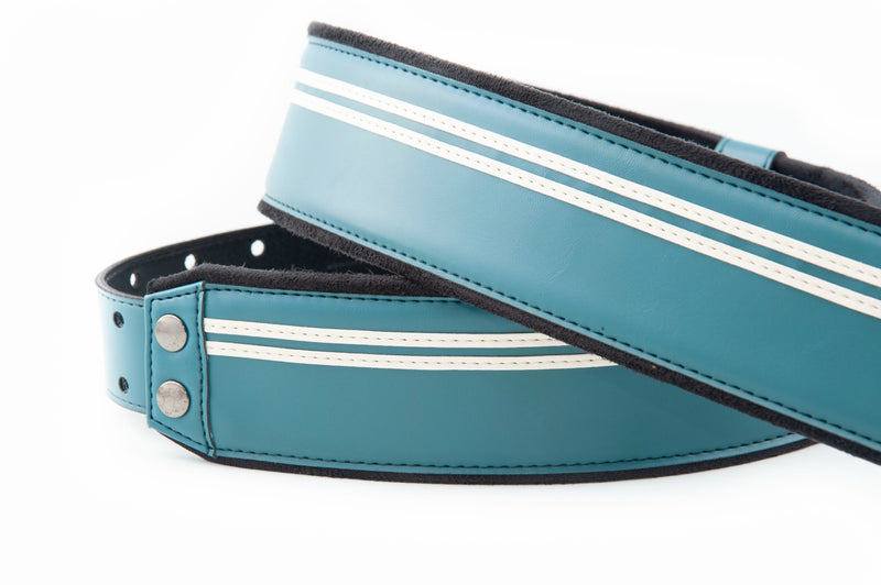 New Right On! Straps - Steady Mojo Race Teal | Guitar/Bass Strap | Extends up to 59"